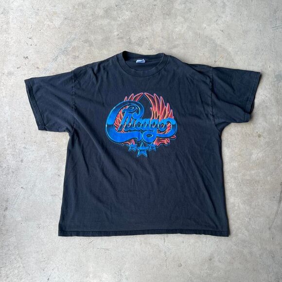 90s Chicago Band Tee Rock N Roll Mens size XL RARE - Picture 1 of 3